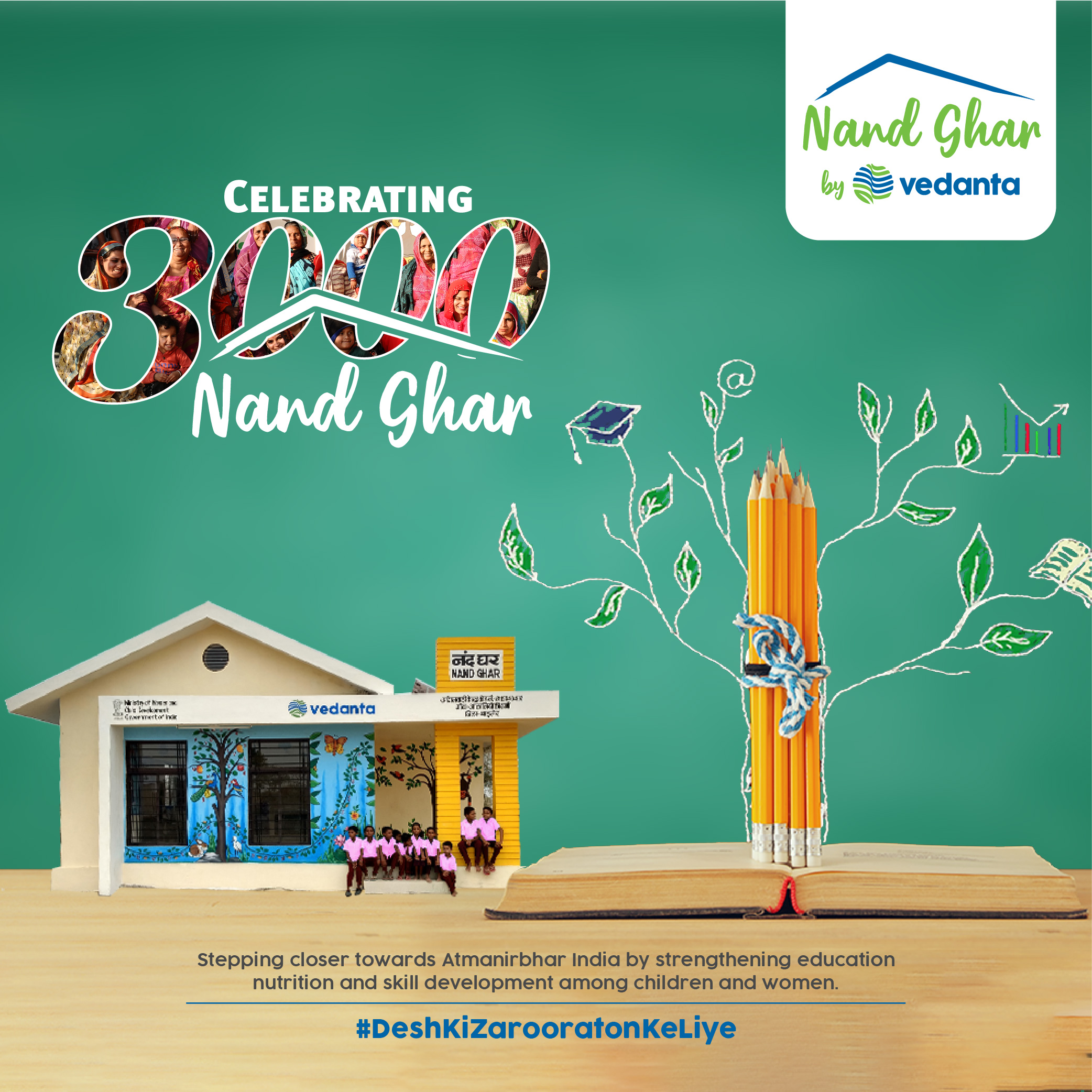 Vedanta Chairman’s dream project Nand Ghar achieves a significant milestone, the 3000 Mark!